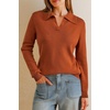 image:imageArachampCloz Womens Wool Blend Collared Polo Shirts Business Casual Sweater  Polo Shirts Women Stretchy amp Lightweight Cashmere Regular Fit Teacher Outfits Business Casual Tops Capsule WardrobeCaramel