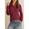 image:imageArachampCloz Womens Wool Blend Collared Polo Shirts Business Casual Sweater  Polo Shirts Women Stretchy amp Lightweight Cashmere Regular Fit Teacher Outfits Business Casual Tops Capsule WardrobeDark Red