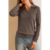 image:imageArachampCloz Womens Wool Blend Collared Polo Shirts Business Casual Sweater  Polo Shirts Women Stretchy amp Lightweight Cashmere Regular Fit Teacher Outfits Business Casual Tops Capsule WardrobeCoffee