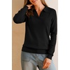 image:imageArachampCloz Womens Wool Blend Collared Polo Shirts Business Casual Sweater  Polo Shirts Women Stretchy amp Lightweight Cashmere Regular Fit Teacher Outfits Business Casual Tops Capsule WardrobeBlack