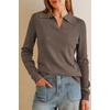 image:imageArachampCloz Womens Wool Blend Collared Polo Shirts Business Casual Sweater  Polo Shirts Women Stretchy amp Lightweight Cashmere Regular Fit Teacher Outfits Business Casual Tops Capsule WardrobeCoffee