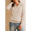 image:imageArachampCloz Womens Wool Blend Collared Polo Shirts Business Casual Sweater  Polo Shirts Women Stretchy amp Lightweight Cashmere Regular Fit Teacher Outfits Business Casual Tops Capsule WardrobeApricot