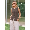 image:imageArachampCloz Womens Wool Blend Non See Through Button Down Casual Tank Tops  Sleeveless Top Crew Neck Fall Outfits Work to Weekend BreathableampSoft LightweightampFlattering ComfortableampStylishCoffee
