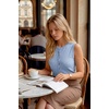 image:imageArachampCloz Womens Wool Blend Non See Through Button Down Casual Tank Tops  Sleeveless Top Crew Neck Fall Outfits Work to Weekend BreathableampSoft LightweightampFlattering ComfortableampStylishLight Blue