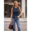 image:imageArachampCloz Womens Wool Blend Non See Through Button Down Casual Tank Tops  Sleeveless Top Crew Neck Fall Outfits Work to Weekend BreathableampSoft LightweightampFlattering ComfortableampStylishDark Blue