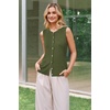 image:imageArachampCloz Womens Wool Blend Non See Through Button Down Casual Tank Tops  Sleeveless Top Crew Neck Fall Outfits Work to Weekend BreathableampSoft LightweightampFlattering ComfortableampStylishOlive Green