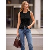 image:imageArachampCloz Womens Wool Blend Non See Through Button Down Casual Tank Tops  Sleeveless Top Crew Neck Fall Outfits Work to Weekend BreathableampSoft LightweightampFlattering ComfortableampStylishBlack