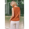 image:imageArachampCloz Womens Wool Blend Non See Through Button Down Casual Tank Tops  Sleeveless Top Crew Neck Fall Outfits Work to Weekend BreathableampSoft LightweightampFlattering ComfortableampStylishDark Orange