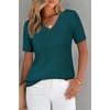 image:imageArachampCloz Womens Wool Blend Short Sleeve Summer Business Casual Sweater  LightweightampSoft Fabric Breathable Top VNeck Regular Fit Office Wear Teacher Outfits Fall Capsule Wardrobe 2026Green