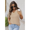 image:imageArachampCloz Womens Wool Blend Short Sleeve Summer Business Casual Sweater  LightweightampSoft Fabric Breathable Top VNeck Regular Fit Office Wear Teacher Outfits Fall Capsule Wardrobe 2026Apricot02