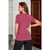 image:imageArachampCloz Womens Wool Blend Short Sleeve Summer Business Casual Sweater  LightweightampSoft Fabric Breathable Top VNeck Regular Fit Office Wear Teacher Outfits Fall Capsule Wardrobe 2026Rose