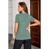 image:imageArachampCloz Womens Wool Blend Short Sleeve Summer Business Casual Sweater  LightweightampSoft Fabric Breathable Top VNeck Regular Fit Office Wear Teacher Outfits Fall Capsule Wardrobe 2026Grey Green