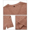 image:imageArachampCloz Womens Wool Blend Short Sleeve Summer Business Casual Sweater  LightweightampSoft Fabric Breathable Top VNeck Regular Fit Office Wear Teacher Outfits Fall Capsule Wardrobe 2026Cablemocha Mousse