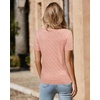 image:imageArachampCloz Womens Wool Blend Short Sleeve Summer Business Casual Sweater  LightweightampSoft Fabric Breathable Top VNeck Regular Fit Office Wear Teacher Outfits Fall Capsule Wardrobe 2026Cablepale Pink