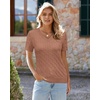 image:imageArachampCloz Womens Wool Blend Short Sleeve Summer Business Casual Sweater  LightweightampSoft Fabric Breathable Top VNeck Regular Fit Office Wear Teacher Outfits Fall Capsule Wardrobe 2026Cablemocha Mousse