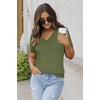 image:imageArachampCloz Womens Wool Blend Short Sleeve Summer Business Casual Sweater  LightweightampSoft Fabric Breathable Top VNeck Regular Fit Office Wear Teacher Outfits Fall Capsule Wardrobe 2026Army Green
