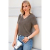 image:imageArachampCloz Womens Wool Blend Short Sleeve Summer Business Casual Sweater  LightweightampSoft Fabric Breathable Top VNeck Regular Fit Office Wear Teacher Outfits Fall Capsule Wardrobe 2026Coffee