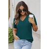 image:imageArachampCloz Womens Wool Blend Short Sleeve Summer Business Casual Sweater  LightweightampSoft Fabric Breathable Top VNeck Regular Fit Office Wear Teacher Outfits Fall Capsule Wardrobe 2026Green