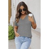 image:imageArachampCloz Womens Wool Blend Short Sleeve Summer Business Casual Sweater  LightweightampSoft Fabric Breathable Top VNeck Regular Fit Office Wear Teacher Outfits Fall Capsule Wardrobe 2026Grey