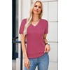 image:imageArachampCloz Womens Wool Blend Short Sleeve Summer Business Casual Sweater  LightweightampSoft Fabric Breathable Top VNeck Regular Fit Office Wear Teacher Outfits Fall Capsule Wardrobe 2026Rose
