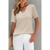 image:imageArachampCloz Womens Wool Blend Short Sleeve Summer Business Casual Sweater  LightweightampSoft Fabric Breathable Top VNeck Regular Fit Office Wear Teacher Outfits Fall Capsule Wardrobe 2026Apricot