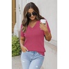 image:imageArachampCloz Womens Wool Blend Short Sleeve Summer Business Casual Sweater  LightweightampSoft Fabric Breathable Top VNeck Regular Fit Office Wear Teacher Outfits Fall Capsule Wardrobe 2026Rose