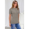 image:imageArachampCloz Womens Wool Blend Short Sleeve Sweater Business Casual Tops  Versatile Soft PillResistant Fall LayeringAgray Mocha