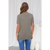 image:imageArachampCloz Womens Wool Blend Short Sleeve Sweater Business Casual Tops  Versatile Soft PillResistant Fall LayeringAgray Mocha