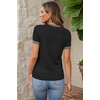 image:imageArachampCloz Womens Wool Blend Short Sleeve Sweater Business Casual Tops  Versatile Soft PillResistant Fall LayeringBlack5132