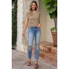 image:imageArachampCloz Womens Wool Blend Short Sleeve Sweater Business Casual Tops  Versatile Soft PillResistant Fall LayeringCamel025132