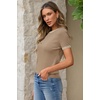 image:imageArachampCloz Womens Wool Blend Short Sleeve Sweater Business Casual Tops  Versatile Soft PillResistant Fall LayeringCamel025132