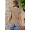 image:imageArachampCloz Womens Wool Blend Short Sleeve Sweater Business Casual Tops  Versatile Soft PillResistant Fall LayeringCamel025132