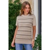 image:imageArachampCloz Womens Wool Blend Short Sleeve Sweater Business Casual Tops  Versatile Soft PillResistant Fall LayeringCamel5192