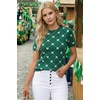 image:imageArachampCloz Womens Wool Blend Short Sleeve Sweater Business Casual Tops  Versatile Soft PillResistant Fall LayeringFour Leaf Clover