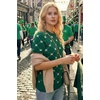 image:imageArachampCloz Womens Wool Blend Short Sleeve Sweater Business Casual Tops  Versatile Soft PillResistant Fall LayeringFour Leaf Clover