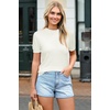 image:imageArachampCloz Womens Wool Blend Short Sleeve Sweater Business Casual Tops  Versatile Soft PillResistant Fall LayeringOffwhite