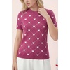 image:imageArachampCloz Womens Wool Blend Short Sleeve Sweater Business Casual Tops  Versatile Soft PillResistant Fall LayeringRose Heart