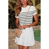 image:imageArachampCloz Womens Wool Blend Short Sleeve Sweater Business Casual Tops  Versatile Soft PillResistant Fall LayeringWhiteblack