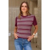 image:imageArachampCloz Womens Wool Blend Short Sleeve Sweater Business Casual Tops  Versatile Soft PillResistant Fall LayeringWine5192